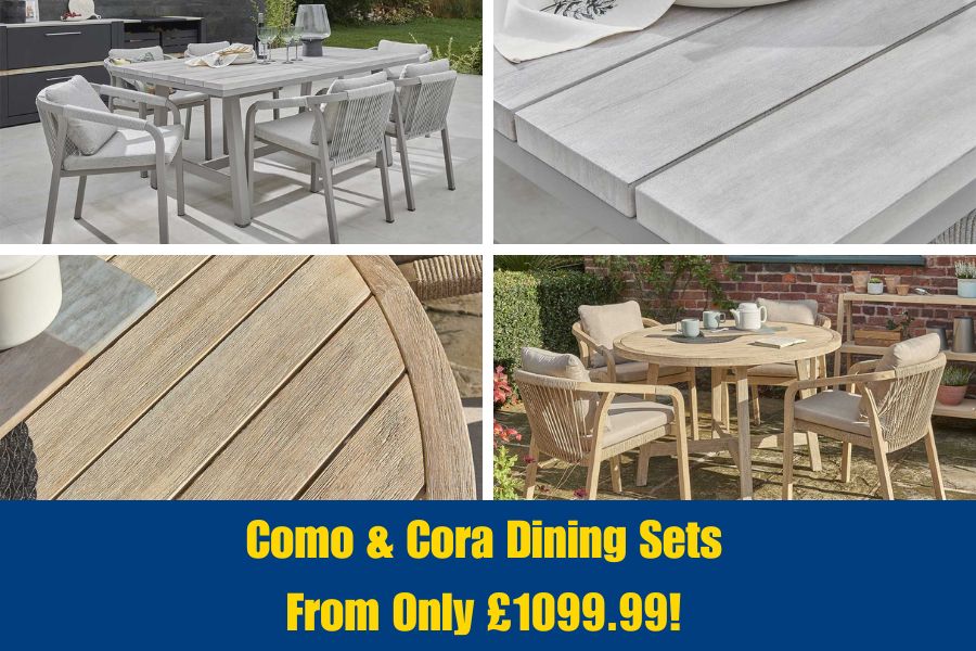 Images of Kettler Como and Cora garden furniture sets